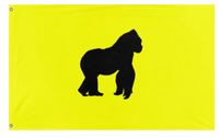 A mockup of the custom flag 'Daisy flag' on a white background
