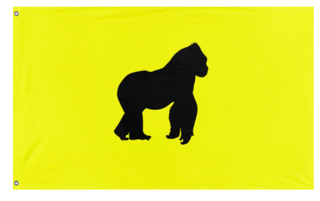 A mockup of the custom flag 'Daisy flag' on a white background