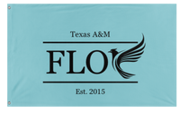 A mockup of the custom flag 'FLOC flag' on a white background
