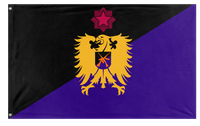 A mockup of the custom flag 'Federal Republic of Jasonia' on a white background