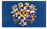 A mockup of the custom flag 'Holy Moravian Empire flag' on a white background