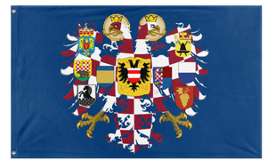 A mockup of the custom flag 'Holy Moravian Empire flag' on a white background
