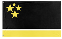 A mockup of the custom flag 'Republic of Trussea flag' on a white background