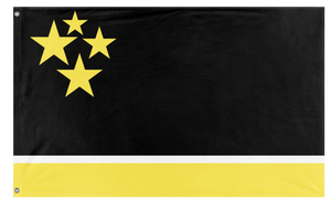 A mockup of the custom flag 'Republic of Trussea flag' on a white background