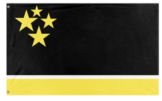 A mockup of the custom flag 'Republic of Trussea flag' on a white background