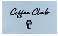 A mockup of the custom flag 'Coffee Club  flag' on a white background