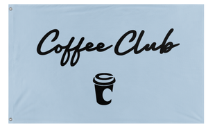 A mockup of the custom flag 'Coffee Club  flag' on a white background