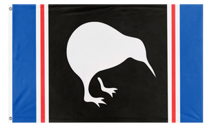 A mockup of the custom flag 'New zealand republic  flag' on a white background