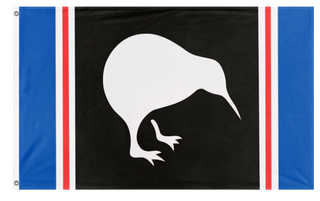A mockup of the custom flag 'New zealand republic  flag' on a white background