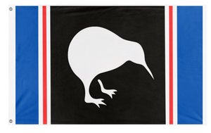 A mockup of the custom flag 'New zealand  flag' on a white background