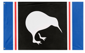 A mockup of the custom flag 'new zealand flag' on a white background