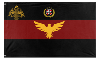 A mockup of the custom flag 'Slearian Empire  flag' on a white background