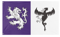 A mockup of the custom flag 'Jones-Langley flag' on a white background
