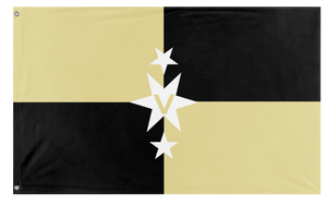 A mockup of the custom flag 'Trussea War Flag' on a white background