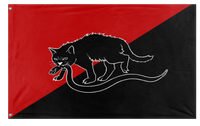 A mockup of the custom flag 'Anarcho-Syndicalist flag' on a white background