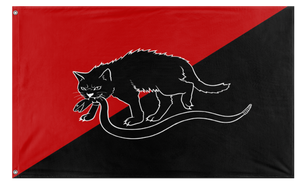 A mockup of the custom flag 'Anarcho-Syndicalist flag' on a white background