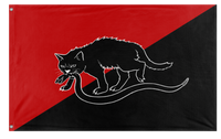 A mockup of the custom flag 'Anarcho-Syndicalist flag' on a white background