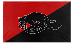 A mockup of the custom flag 'Anarcho-Syndicalist flag' on a white background