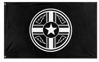 A mockup of the custom flag 'Ruthenian Southern Resistance flag' on a white background