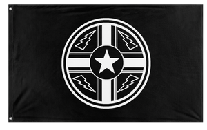 A mockup of the custom flag 'Ruthenian Southern Resistance flag' on a white background