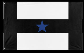 A mockup of the custom flag 'Halifax, MA flag' on a white background