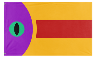 A mockup of the custom flag 'Verzzi Royal Flag' on a white background