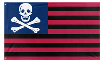 A mockup of the custom flag 'Mark Twain Flag' on a white background