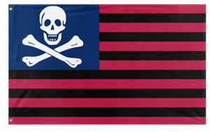 A mockup of the custom flag 'Mark Twain Flag' on a white background