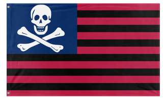 A mockup of the custom flag 'Mark Twain Flag' on a white background