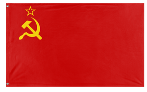 A mockup of the custom flag 'Soviet Unionn flag' on a white background