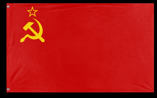 A mockup of the custom flag 'Soviet Unionn flag' on a white background