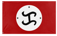 A mockup of the custom flag 'National Magdalo Organization flag' on a white background