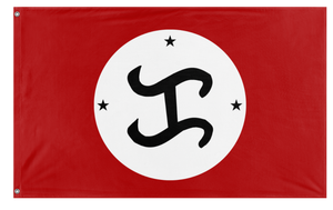 A mockup of the custom flag 'National Magdalo Organization flag' on a white background