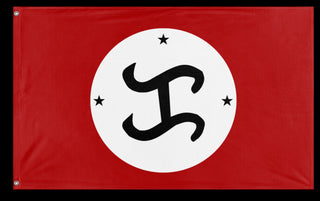 A mockup of the custom flag 'National Magdalo Organization flag' on a white background