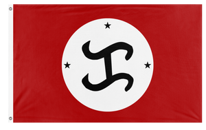 A mockup of the custom flag 'National Magdalo Organization flag' on a white background