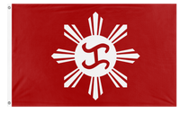A mockup of the custom flag 'Katipunan Revoluton flag' on a white background