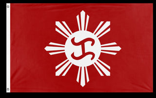 A mockup of the custom flag 'Katipunan Revoluton flag' on a white background