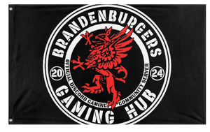 A mockup of the custom flag 'bkg flag' on a white background