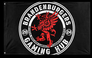 A mockup of the custom flag 'bkg flag' on a white background