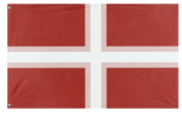 A mockup of the custom flag 'Cameria flag' on a white background