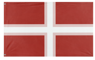 A mockup of the custom flag 'Cameria flag' on a white background