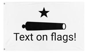 A mockup of the custom flag 't1 flag' on a white background