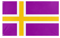 A mockup of the custom flag 'homsyeah flag' on a white background