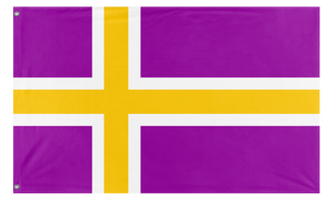 A mockup of the custom flag 'homsyeah flag' on a white background