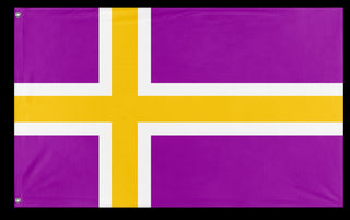 A mockup of the custom flag 'homsyeah flag' on a white background