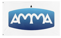 A mockup of the custom flag 'AMMA flag' on a white background