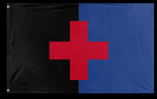 A mockup of the custom flag 'Federal Republic of Jasonia  flag' on a white background