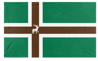 A mockup of the custom flag 'Anxious & Kevin flag' on a white background