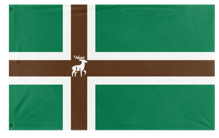 A mockup of the custom flag 'Anxious & Kevin flag' on a white background