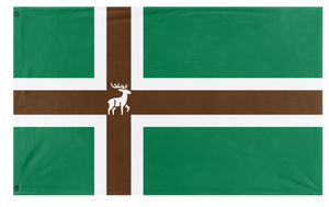 A mockup of the custom flag 'Anxious & Kevin flag' on a white background